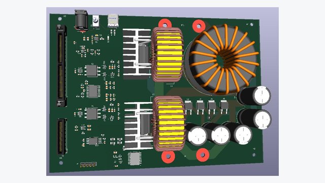 High-gain converter PCB and power-stage design developed for a scalable switched-inductor topology.